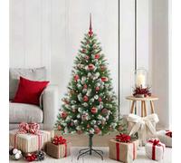 Vidaxl Artificial Hinged Christmas Tree With Flocked Snow 150 Cm