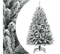 vidaXL Artificial Hinged Christmas Tree with Flocked Snow 150 cm
