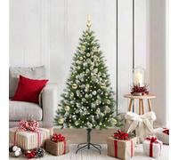 Vidaxl Artificial Hinged Christmas Tree With Flocked Snow 150 Cm