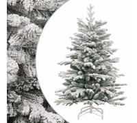 vidaXL Artificial Hinged Christmas Tree with Flocked Snow 150 cm