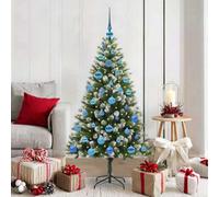 Vidaxl Artificial Hinged Christmas Tree With Flocked Snow 150 Leds