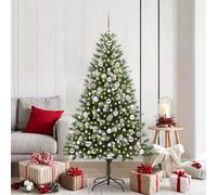 Vidaxl Artificial Hinged Christmas Tree With Flocked Snow 180 Cm