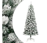 Vidaxl Artificial Hinged Christmas Tree With Flocked Snow 210 Cm