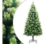 vidaXL Artificial Hinged Christmas Tree with Stand 180 cm