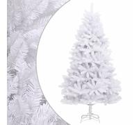 vidaXL Artificial Hinged Christmas Tree with Stand White 180 cm