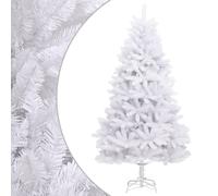 vidaXL Artificial Hinged Christmas Tree with Stand White 240 cm