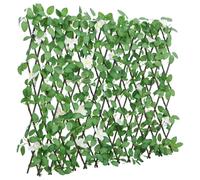 vidaXL Artificial Ivy Trellis Expandable Privacy Fence Screen Green 186x30 cm