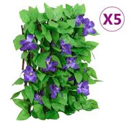 vidaXL Artificial Ivy Trellis Expandable Privacy Screen 5 pcs Green 180x20 cm
