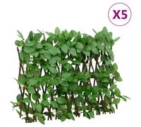 vidaXL Artificial Ivy Trellis Expandable Privacy Screen 5 pcs Green 180x30 cm