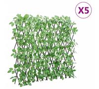 vidaXL Artificial Ivy Trellis Expandable Privacy Screen 5 pcs Green 180x65 cm