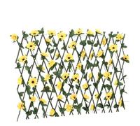 vidaXL Artificial Ivy Trellis, Expandable Wood Frame, 5 pcs Yellow 180x60 cm, Privacy Fence Panels, Outdoor Garden Lattice for Yard