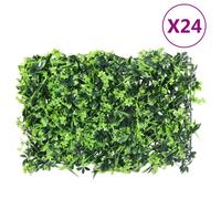 vidaXL Artificial Leaf Fence 24 pcs Green 40x60 cm