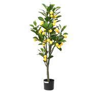 vidaXL Artificial Lemon Tree 136 Leaves 120 cm Green