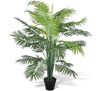 vidaXL Artificial Phoenix Palm Tree with Pot, Indoor Decor Plant, Lifelike Greenery, 130cm Tall, Green, Includes Plastic Pot