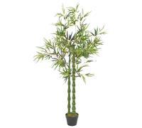 vidaXL Artificial Plant Bamboo with Pot Green 160cm Realistic Fake Greenery