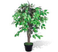 vidaXL Artificial Plant Ficus Tree with Pot 90cm Fake Plant Arrangement Decor
