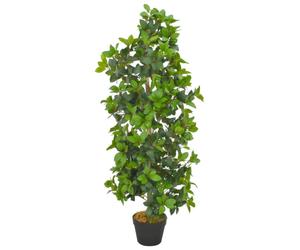 vidaXL Artificial Plant Laurel Tree with Pot Green 120cm Realistic Greenery