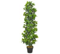 vidaXL Artificial 150 cm Laurel Tree with Pot, Lifelike Indoor/Outdoor Greenery, Faux Plant Decor for Home and Office