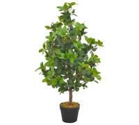 vidaXL Artificial Plant Laurel Tree with Pot Green 90cm Realistic Greenery