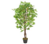vidaXL Artificial Plant Maple Tree with Pot Green 120cm Realistic Greenery