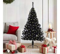 VidaXL Artificial Pre-lit Christmas Tree Black 150 Cm PVC
