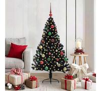 Vidaxl Artificial Pre-Lit Christmas Tree Black 150 Cm Pvc