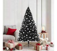 Vidaxl Artificial Pre-Lit Christmas Tree Black 180 Cm Pvc