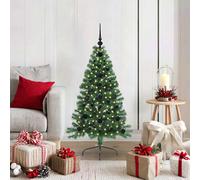 vidaXL Artificial Pre-lit Christmas Tree Green 120 cm PVC