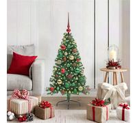 vidaXL Artificial Pre-lit Christmas Tree Green 120 cm PVC