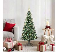 Vidaxl Artificial Pre-Lit Christmas Tree Green 120 Cm Pvc And Metal