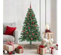 vidaXL Artificial Pre-lit Christmas Tree Green 150 cm PVC