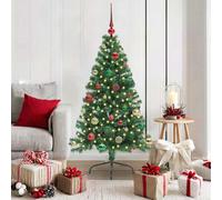 vidaXL Artificial Pre-lit Christmas Tree Green 150 cm PVC