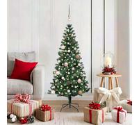 Vidaxl Artificial Pre-Lit Christmas Tree Green 150 Cm Pvc And Metal