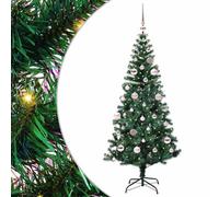 Vidaxl Artificial Pre-Lit Christmas Tree Green 150 Cm Pvc And Metal