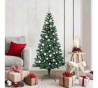 Vidaxl Artificial Pre-Lit Christmas Tree Green 150 Cm Pvc And Metal