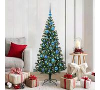 Vidaxl Artificial Pre-Lit Christmas Tree Green 150 Cm Pvc And Metal