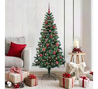 Vidaxl Artificial Pre-Lit Christmas Tree Green 150 Cm Pvc And Metal