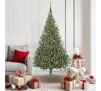 Vidaxl Artificial Pre-Lit Christmas Tree Green 180 Cm Pvc