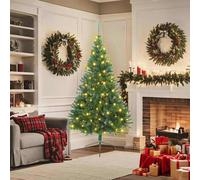 vidaXL Artificial Pre-lit Christmas Tree Green 180 cm PVC