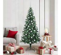 Vidaxl Artificial Pre-Lit Christmas Tree Green 180 Cm Pvc And Metal