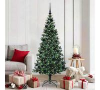 Vidaxl Artificial Pre-Lit Christmas Tree Green 180 Cm Pvc And Metal