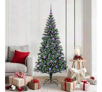 Vidaxl Artificial Pre-Lit Christmas Tree Green 180 Cm Pvc And Metal