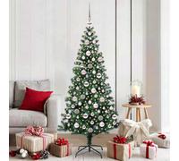 Vidaxl Artificial Pre-Lit Christmas Tree Green 180 Cm Pvc And Metal