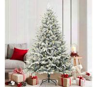 Vidaxl Artificial Pre-Lit Christmas Tree Green 180 Cm Pvc And Pe