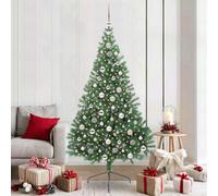 Vidaxl Artificial Pre-Lit Christmas Tree Green 210 Cm Pvc