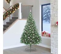 vidaXL Artificial Pre-lit Christmas Tree Green 240 cm PVC