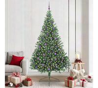 Vidaxl Artificial Pre-Lit Christmas Tree Green 240 Cm Pvc