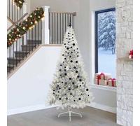 Vidaxl Artificial Pre-Lit Christmas Tree Silver 240 Cm Pet