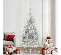 Vidaxl Artificial Pre-Lit Christmas Tree Silver 240 Cm Pet
