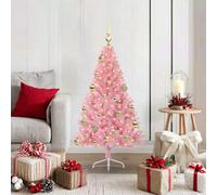 Vidaxl Artificial Pre-Lit Christmas Tree With 150 Leds Pink 120 Cm Pvc